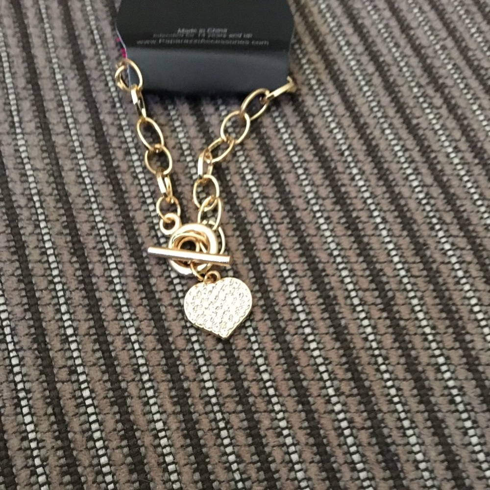 7 for $20 gold diamond heart bracelet